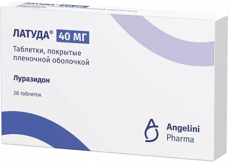 Латуда 40мг таб п/пл/о №28